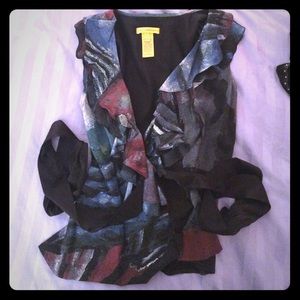 Catherine Malandrino 100% silk wrap top